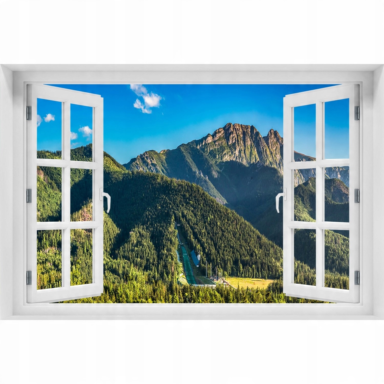

Samoprzylepna Naklejka Okno Panorama Tatr 150x100