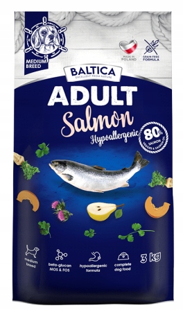 Baltica Hypoallergenic Adult Medium Salmon 3kg