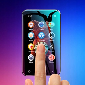 Odtwarzacz MP3 MP4 dotykowy Video Bluetooth WIFI HiFi+ słuchawki KARTA 64GB Głębokość produktu 0.5 cm