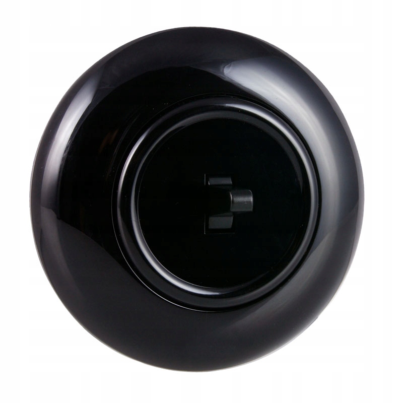 

Włącznik krzyżowy z ramką Czarny loft retro Prl