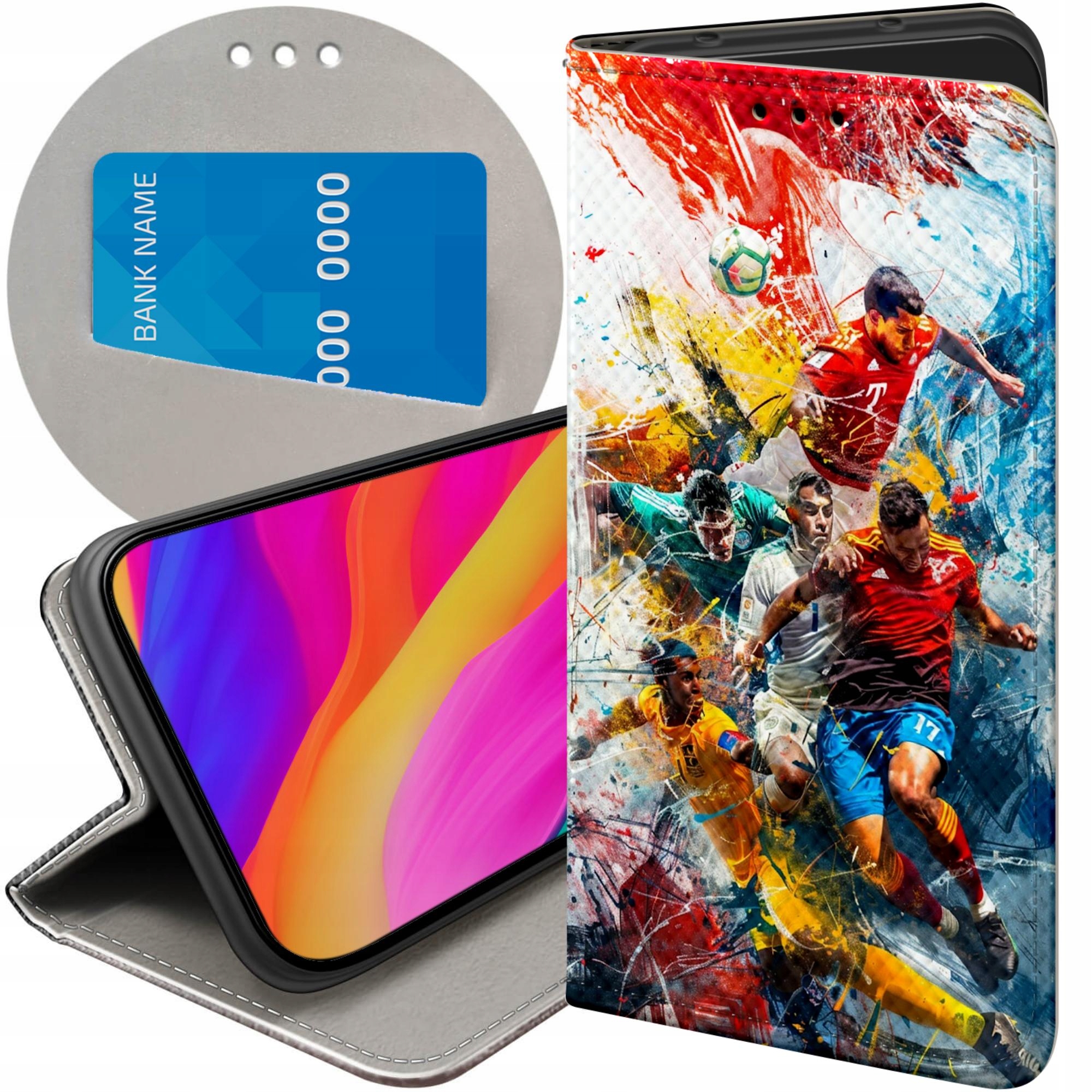 Etui Z Klapką Do Motorola Moto G14 Euro 2024 Piłkarskie Sportowe Case