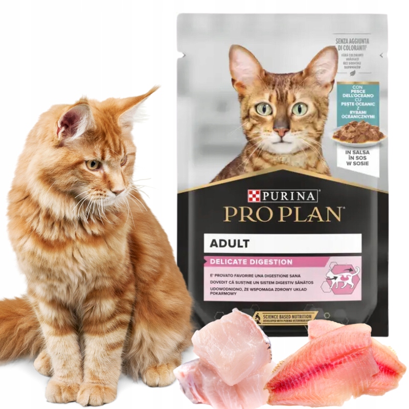 Levně Mokré krmivo pro kočky Purina Pro Plan Delicate Digestion ryby v omáčce 26x85 g