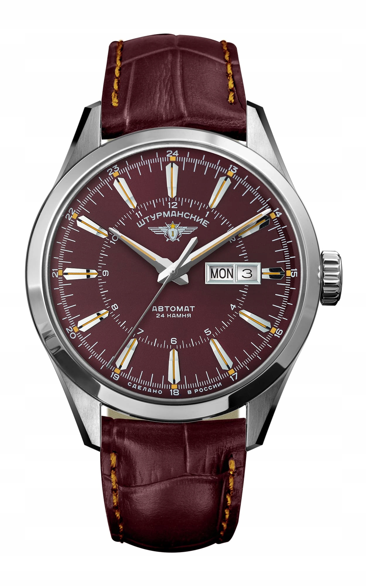Hodinky Sturmanskie Open Space NH36-1891774 Bordó Limitovaná edice