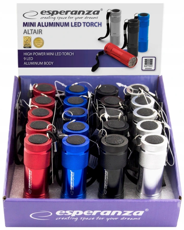 MOCNA ALUMINIOWA MINI LATARKA KIESZONKOWA BRELOK Model ALTAIR