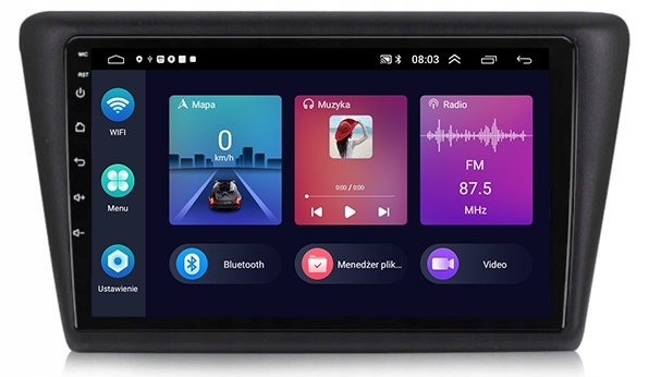 Gps A Android Navigace Bt Skoda Rapid 2012-2019 Carplay 4GB 64GB