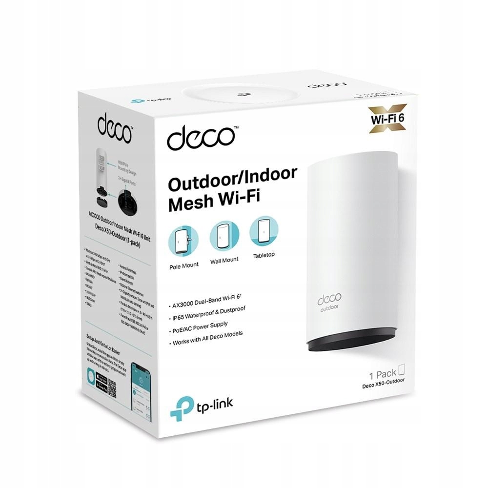 System mesh Tp-link Deco X50-Outdoor1-pack Zewnętrzna/wewnętrzna jednostka