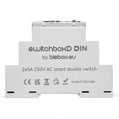 Vypínač 2-kanálový switchBoxD Din 230V WiFi Blebox