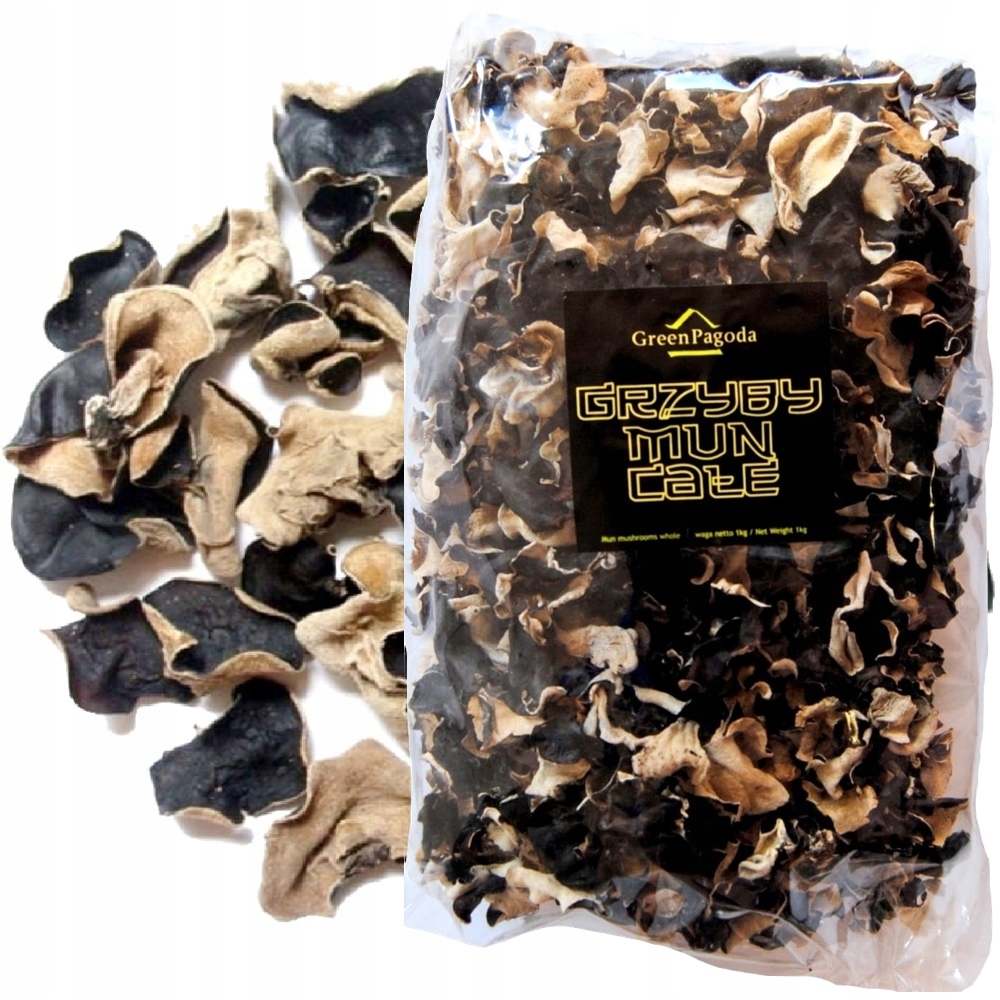 Levně Sušené houby Mun Celé Velké Mu Err Gastronomické 1000g 1kg Green Pagoda