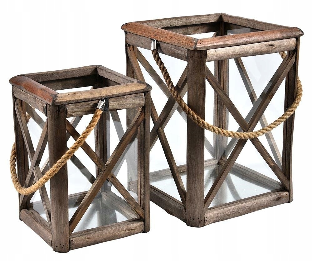 Lampion Belldeco Wood Old 3A Materiał wykonania drewno