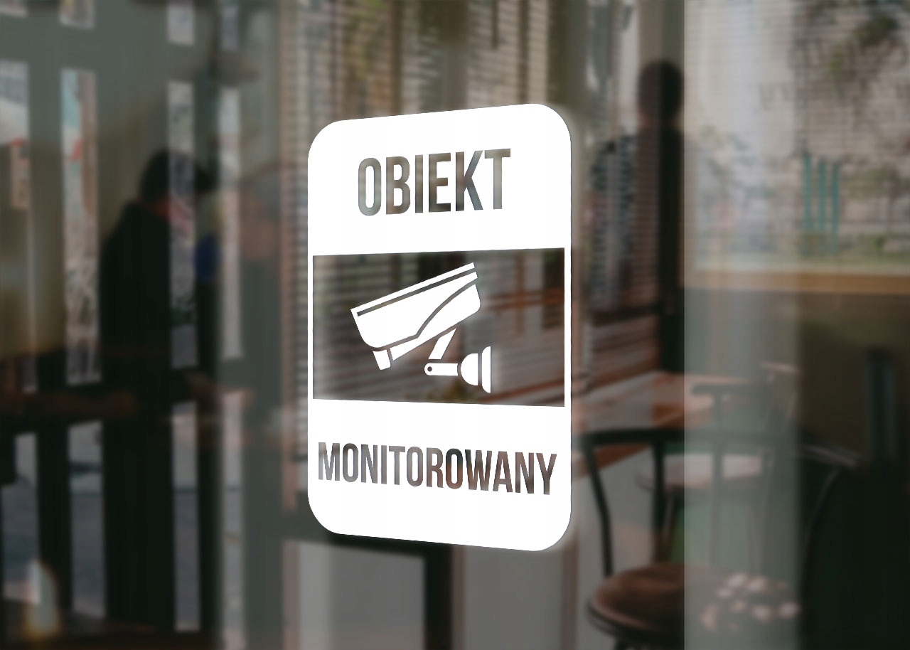 

Naklejka na szybę Obiekt Monitorowany 25x17,5