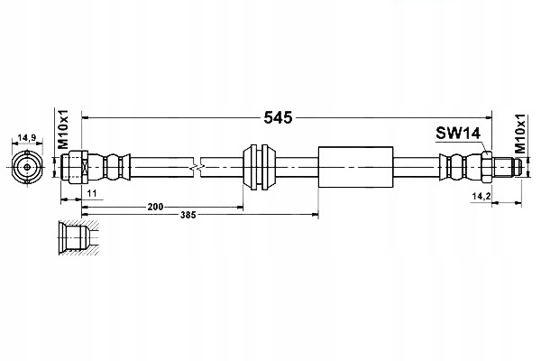 тормозной шланг . MERCEDES GL (X164) m