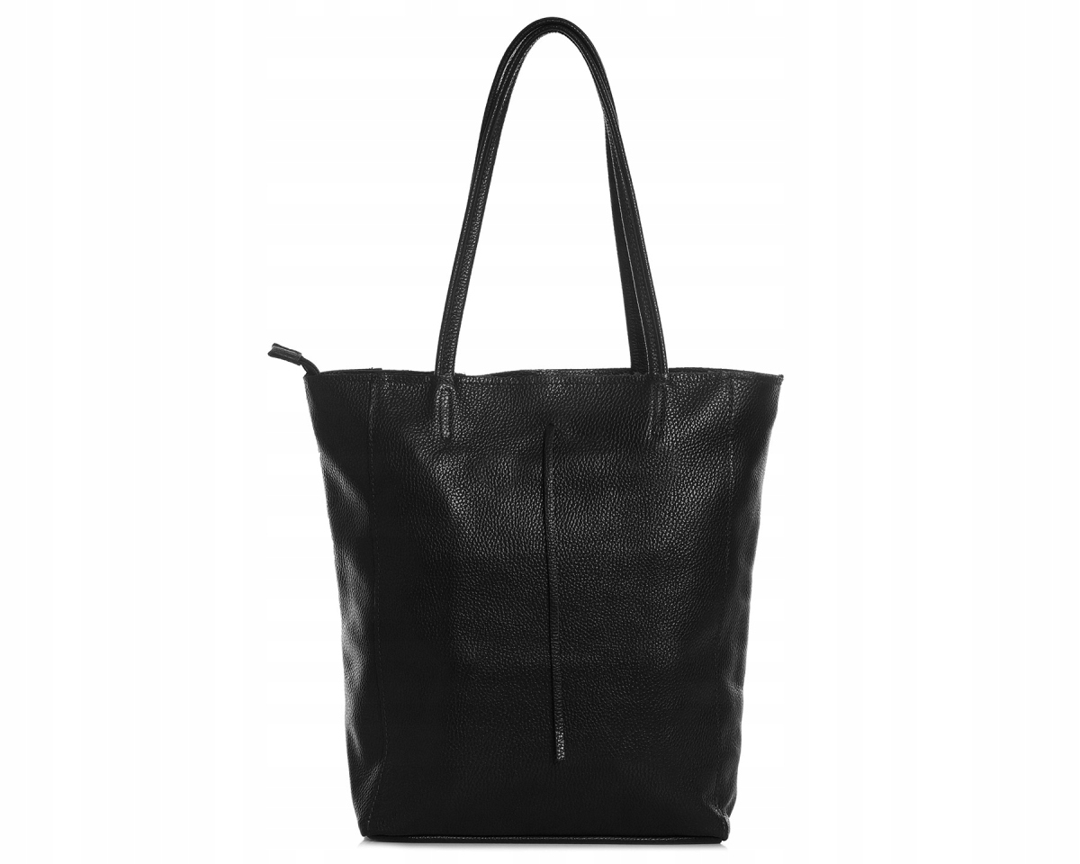 Italská Kožená Dámská Taška Solome Havana Černá Shopperka Taška Přes Rameno