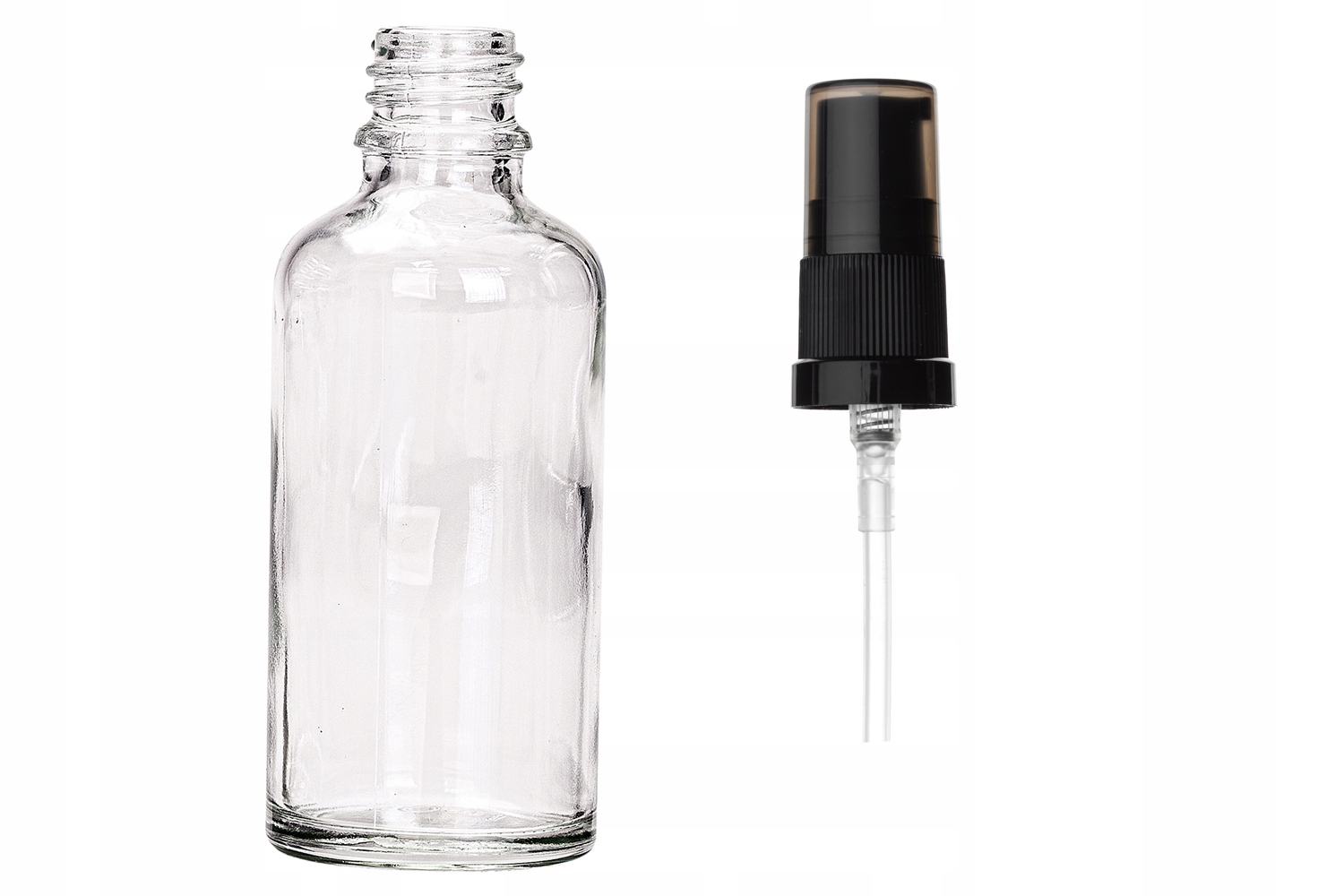 

Butelka szklana bezbarwna 100 ml z pompką