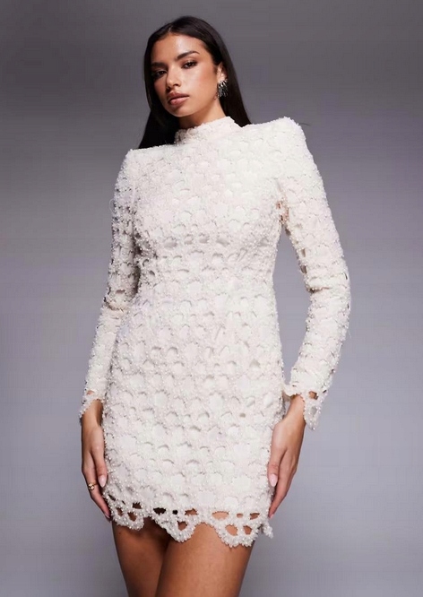 Zdobená Ažurová Šaty Perly Design Luxe 40 L