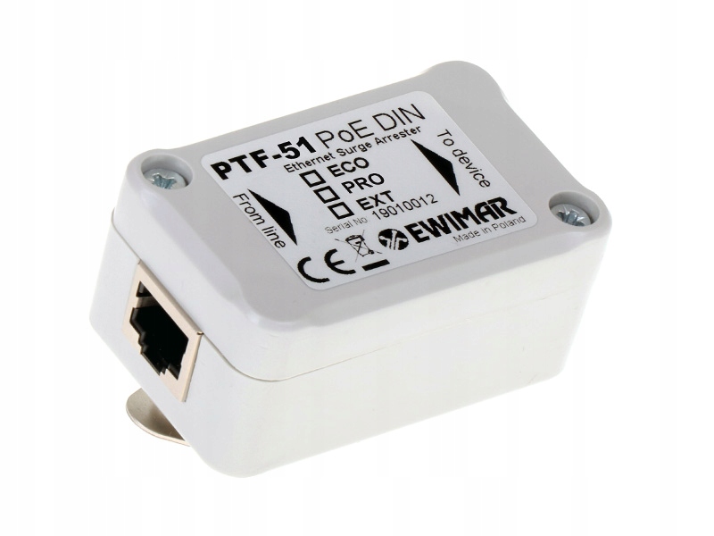 Omezovač přepětí sítě Lan PTF-51-ECO/PoE/DIN