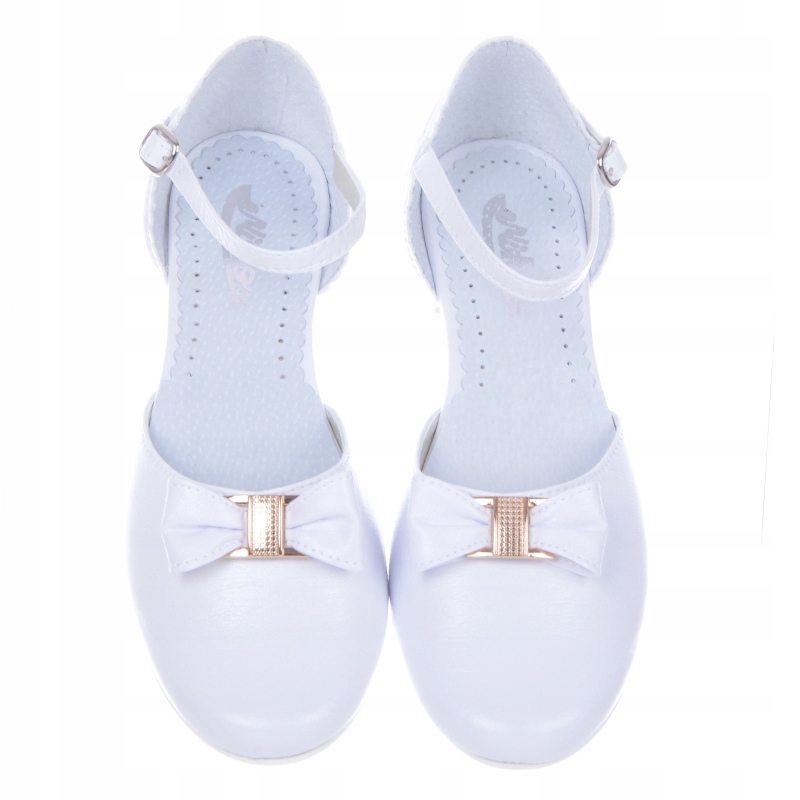 Buty Komunijne dziewczęce 672 białe złote 31 Miko Bohater brak