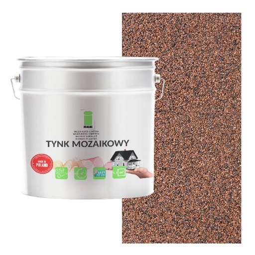 Mozaika z pryskyřičné hnědé omítky Klasa 1M I See 7 kg