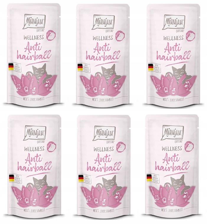 Mjamjam Anti Hairball Hovězí maso 6 x 125 g