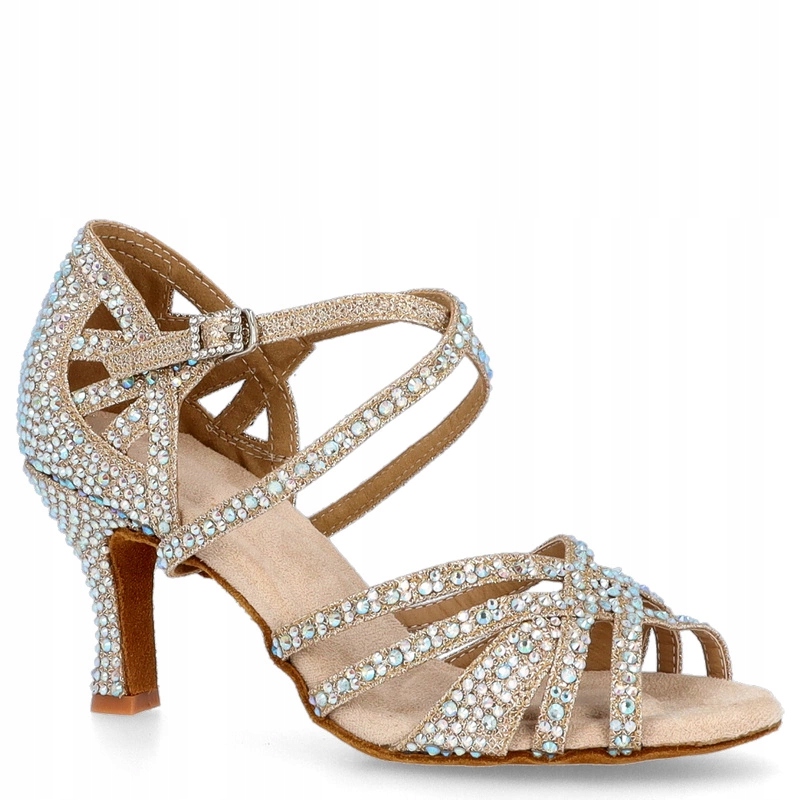 Elastické pohodlné taneční boty Tymoteo D8 Zlaté 39