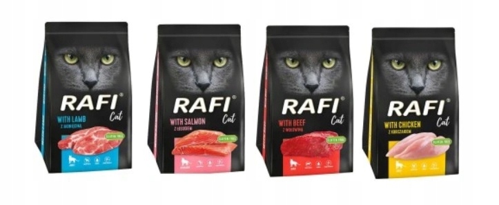 Levně Dolina Noteci Rafi pro kočky krmivo pro kočky mix 4 příchutí 4 x 1,5 kg