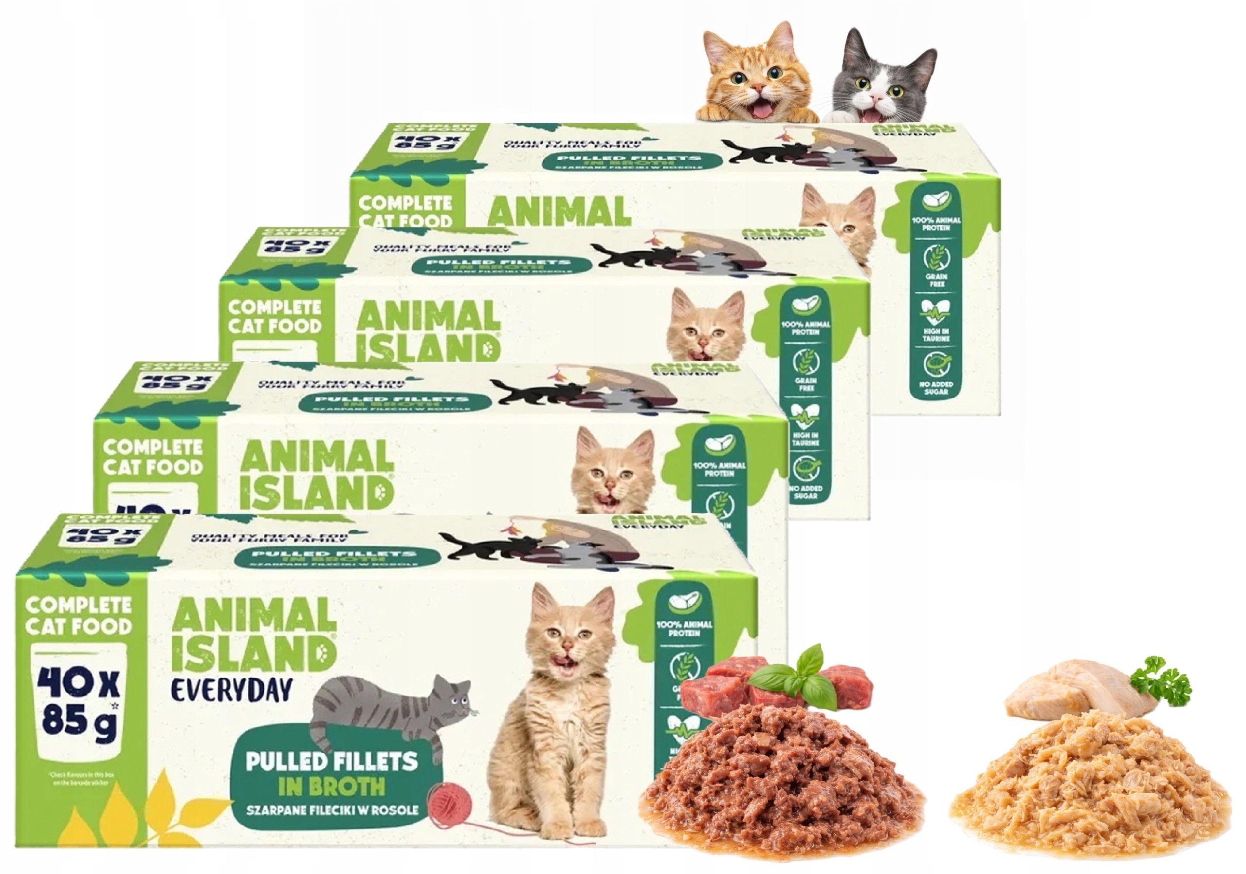 Animal Island Mokra karma dla kota mix smaków indyk biała ryba 160 x 85 g