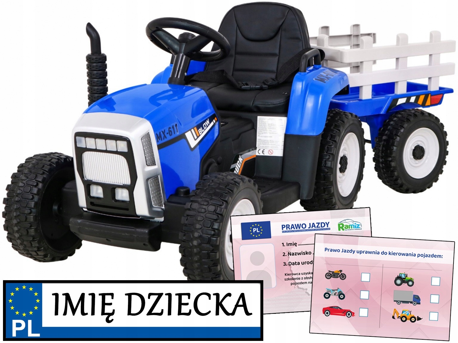 elektryczny Traktor Dla Dzieci ciągnik rolniczy pilot Przyczepa