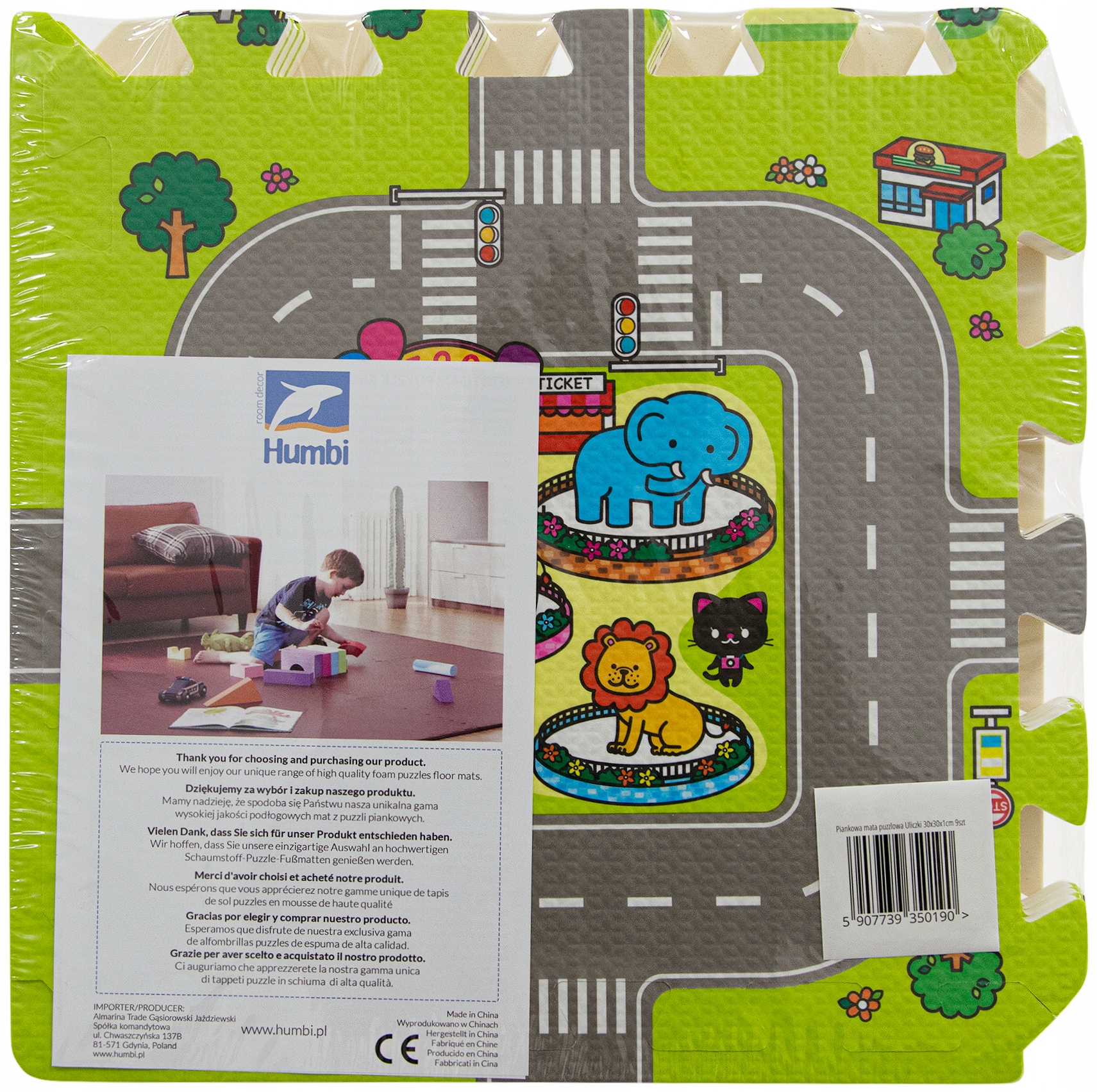 PUZZLE PIANKOWE MATA PIANKOWA MIASTO ULICE DROGI Efekty brak