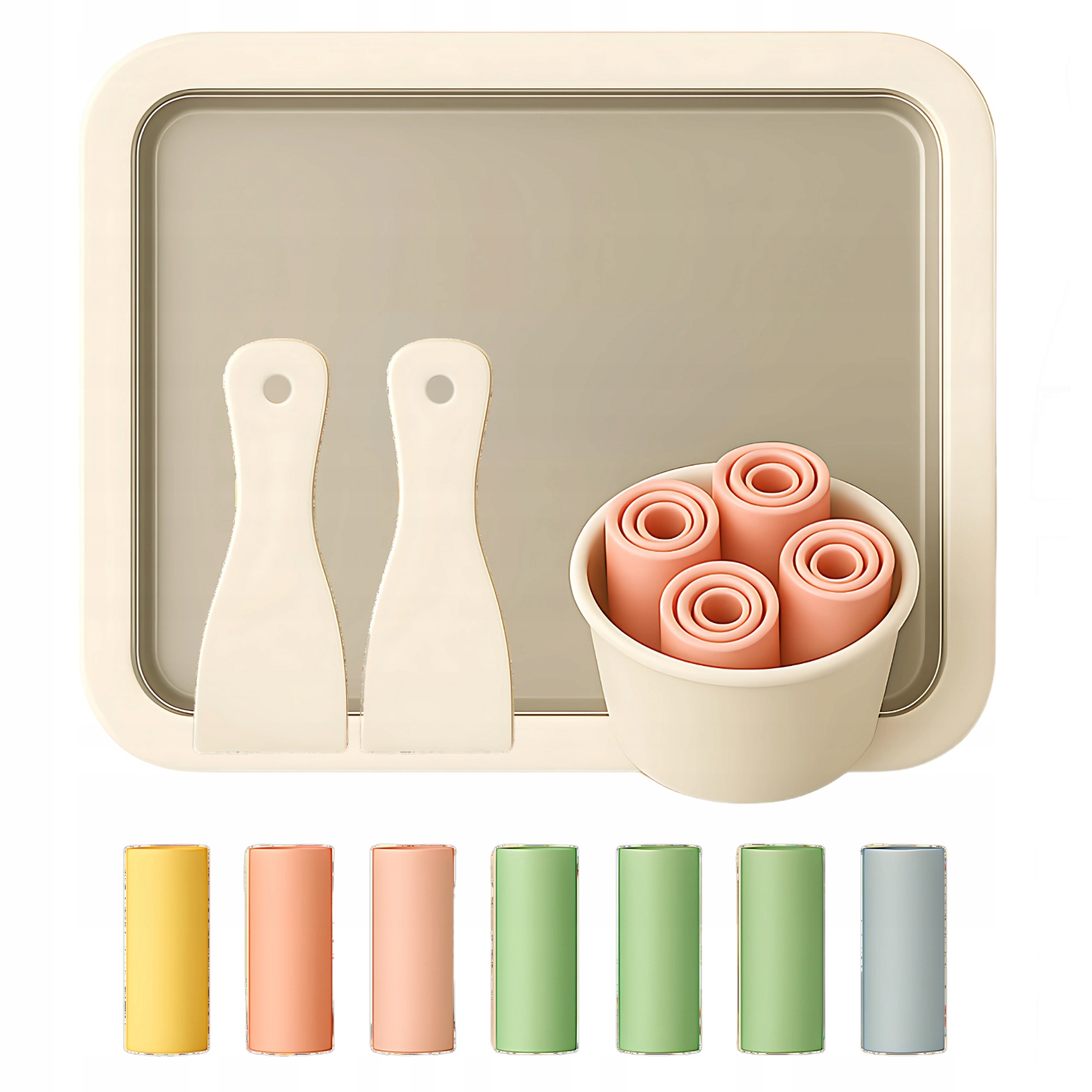 Zestaw do lodów tajskich profesjonalny 2 szpatułki domowe lody tajskie ice