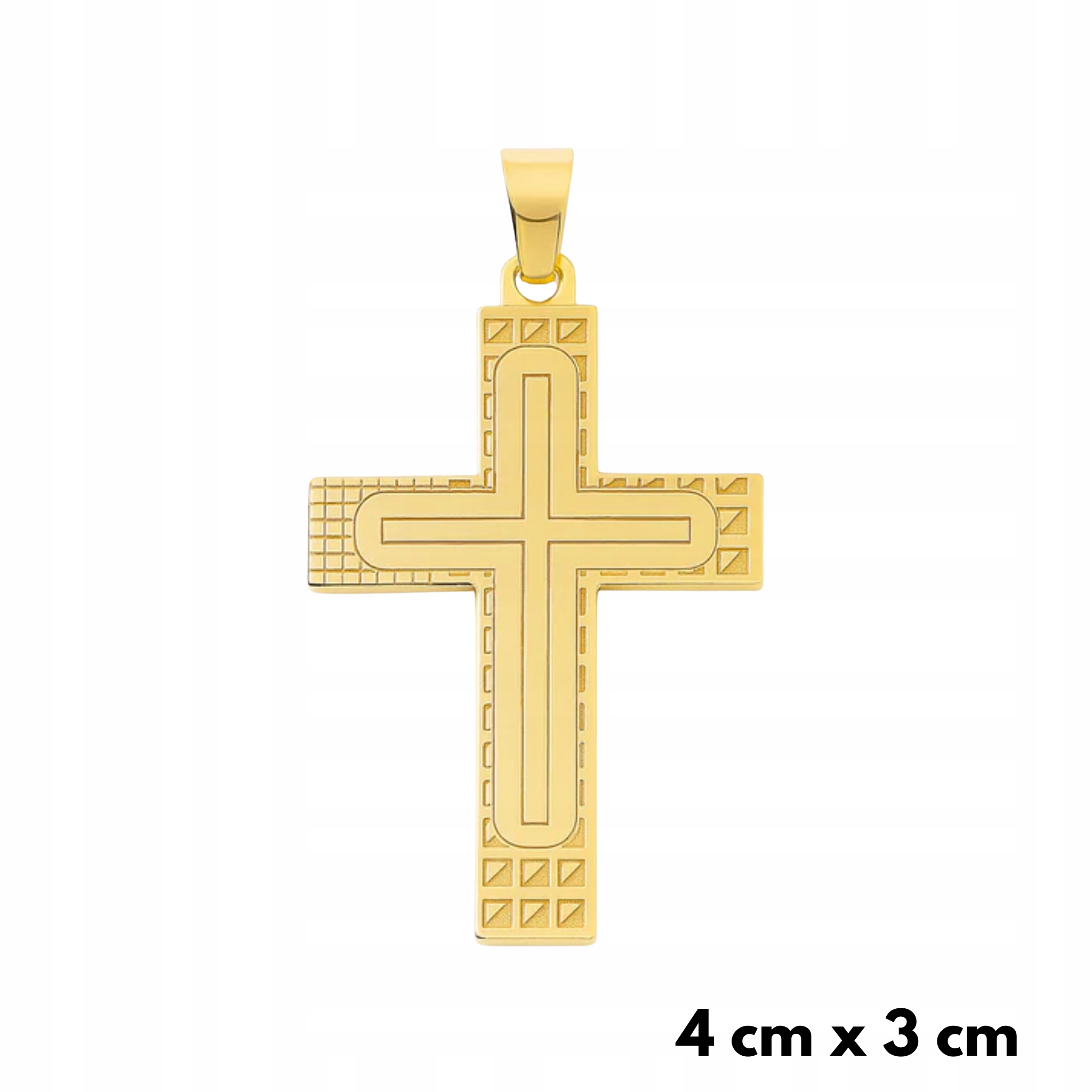 Přívěsek Sacred Cross Zlatý Ocel 316 l Kříž Křížek Pánský Metini Pozlacený