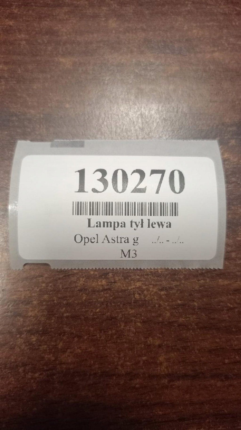 OPEL ASTRA G light left rear part
