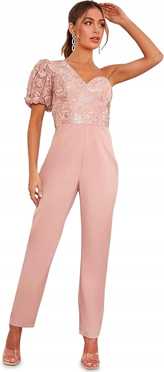 Chi Chi London Kombinéza S Perličkovou Výšivkou A Bufíky 40 6BA