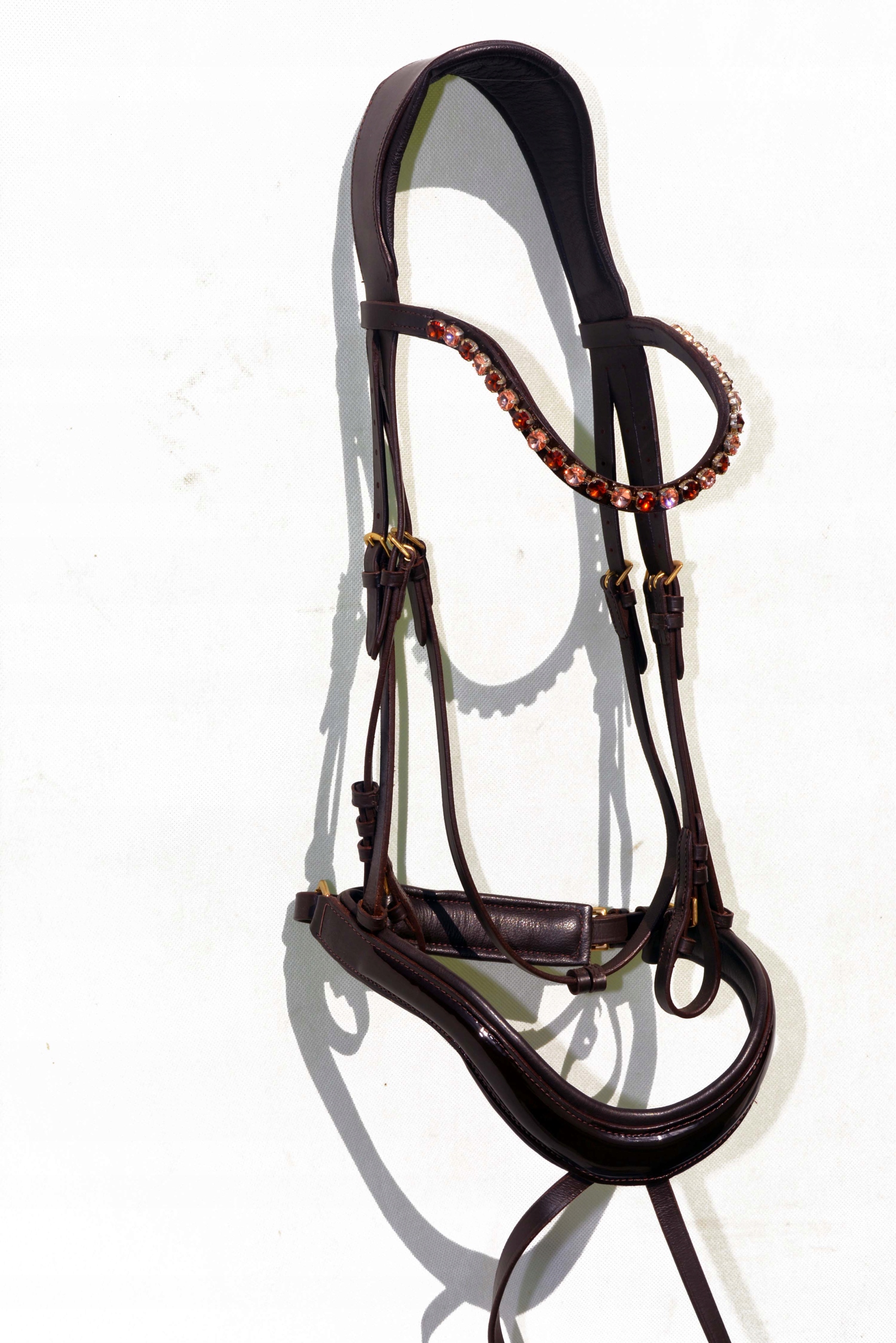 Ogłowie Anatomiczne Profilowane Skóra Premium ROZ.full