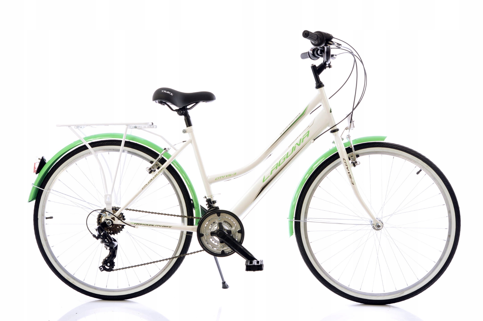 Rower 26" Miejski Kands Laguna VS3 rama 15" biało-turkusowy