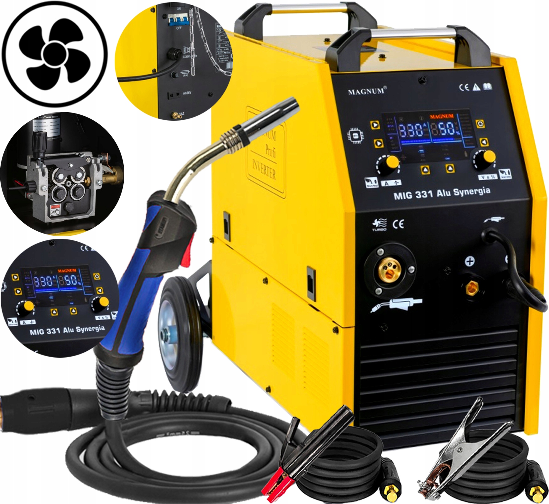 Synergická Invertorová Svářečka Migomat Magnum 331 Alu Synergie 320A 400V