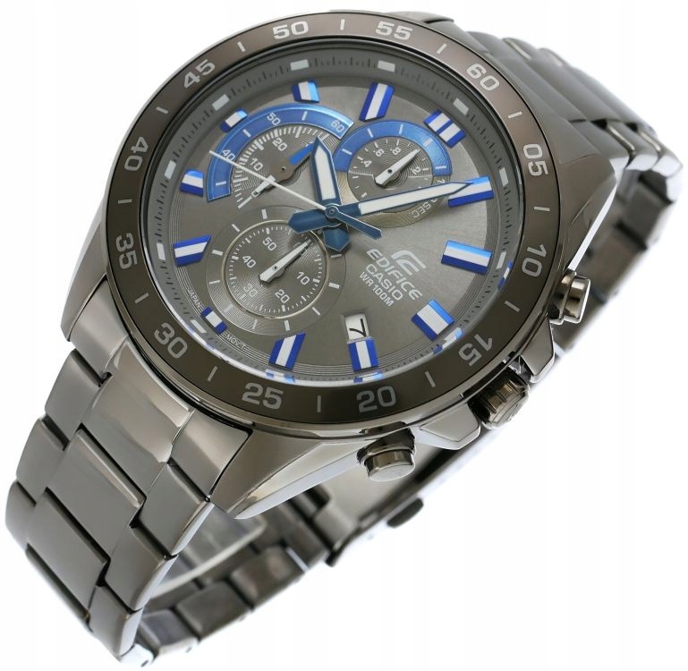 Hodinky Casio EFV-550GY-8A Edifice Grafitové Chrono Vodotěsný Box 47 mm