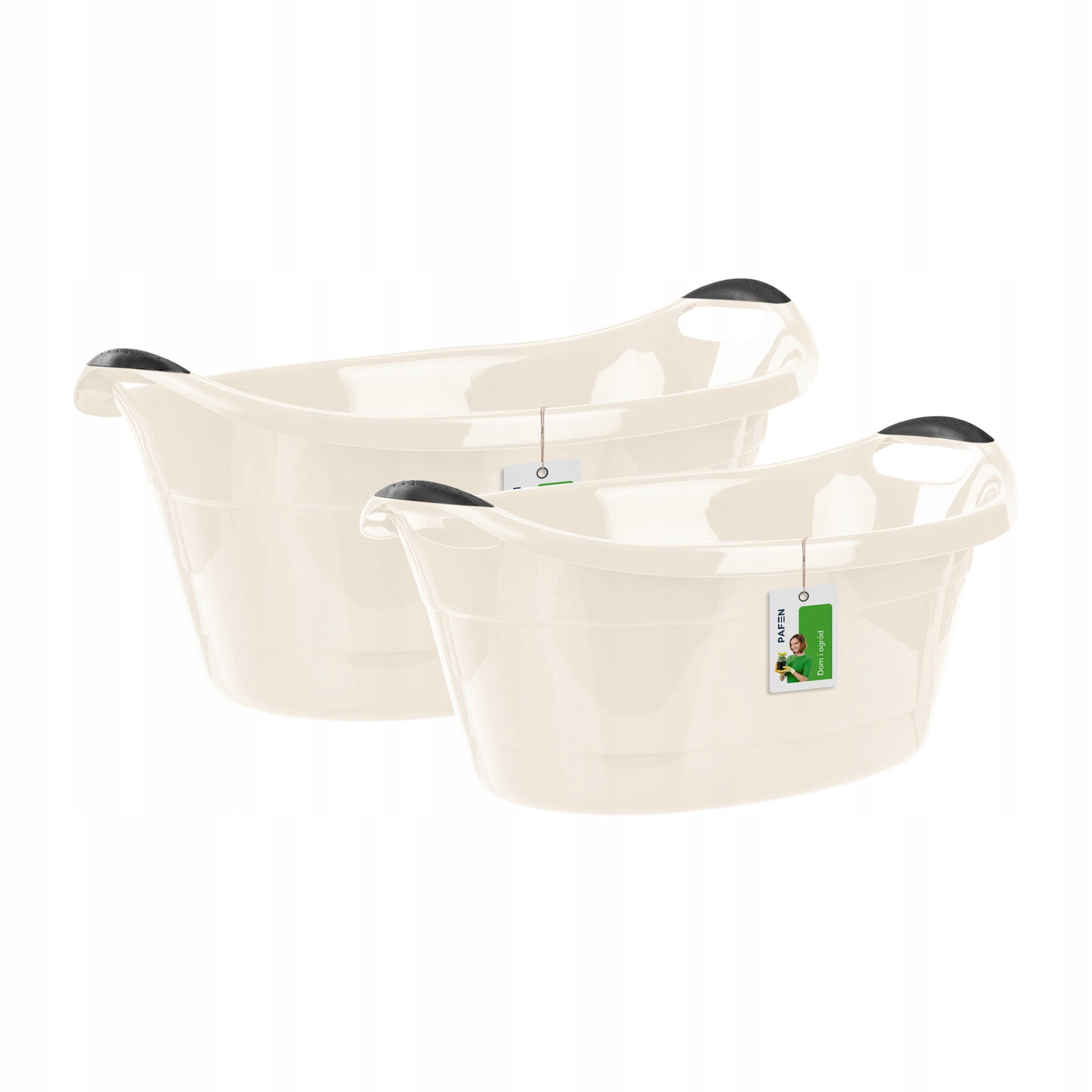 Komplet misek owalnych na pranie 62 71cm beżowe