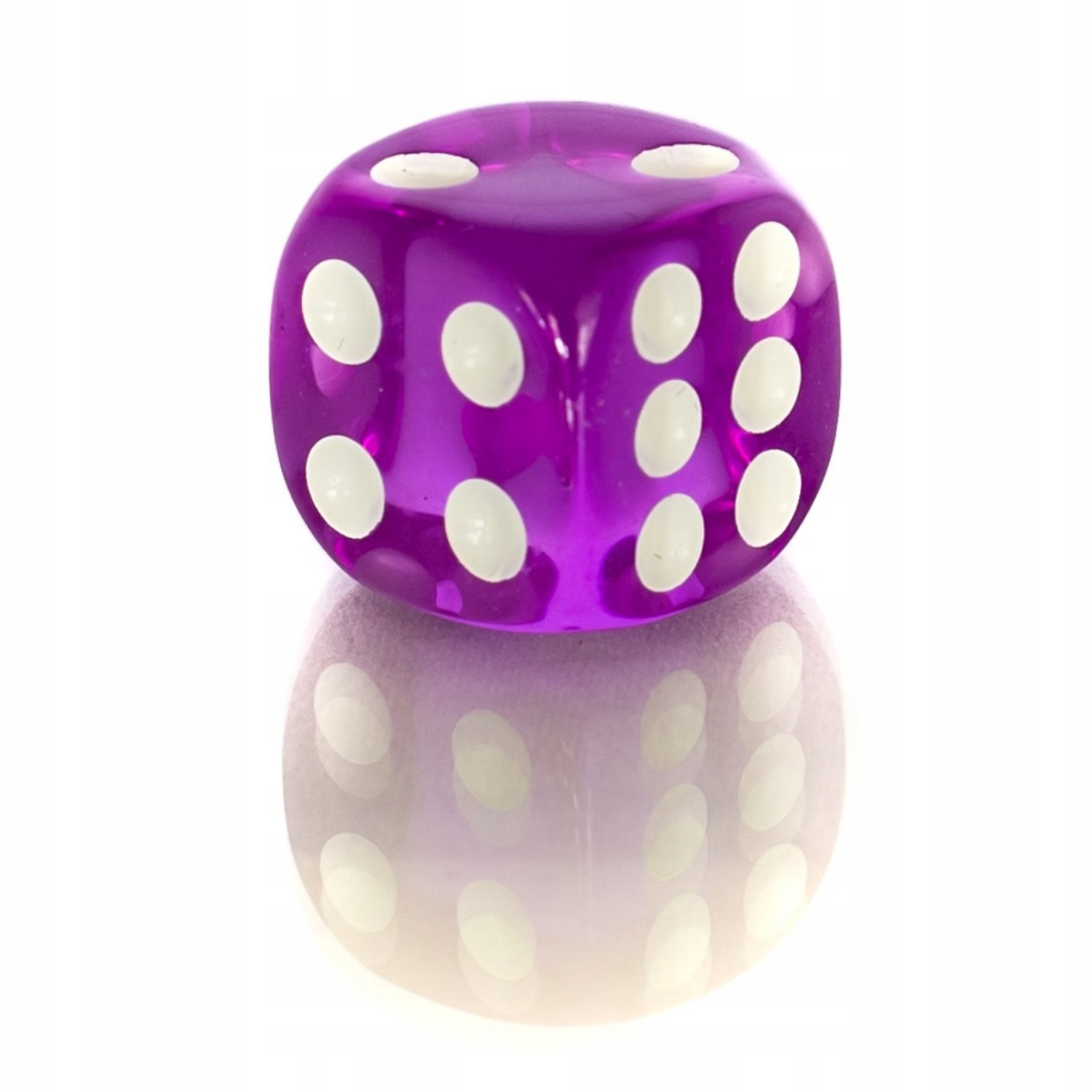 KOSTKA K6 1,6 CM RPG FIOLETOWA TRANSPARENTNA