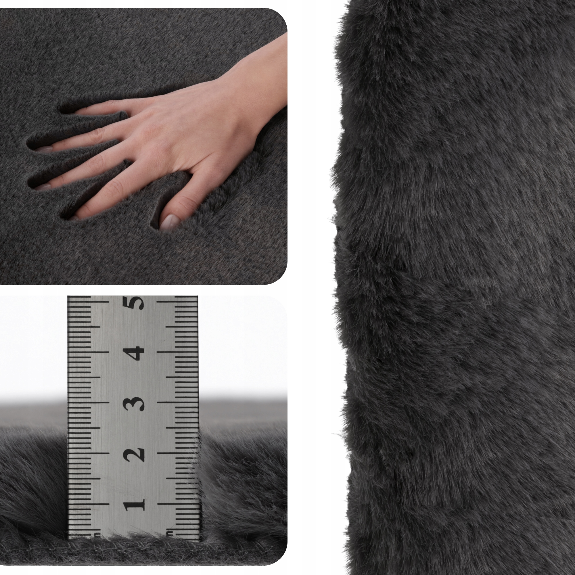 Koberec do ložnice obývacího pokoje rabbit měkký 60x120 DarianA Elegant tmavě šedý