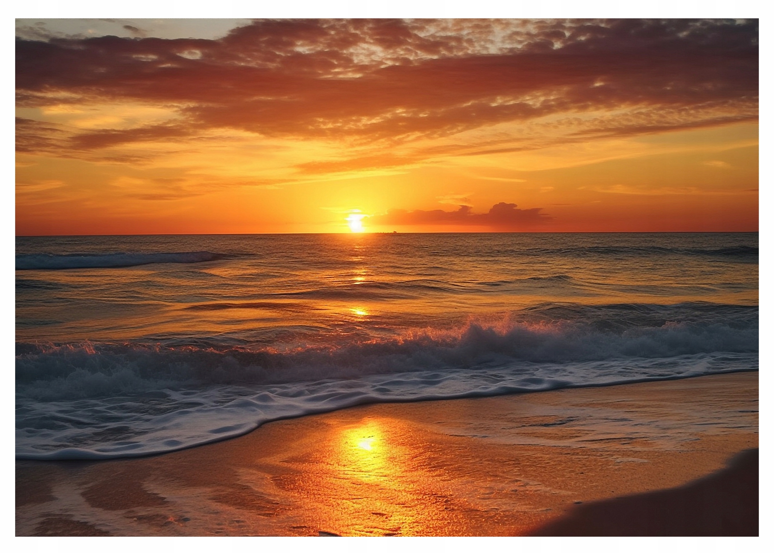 Fototapeta Západ Slunce Pláž Možná Vlny 416x254