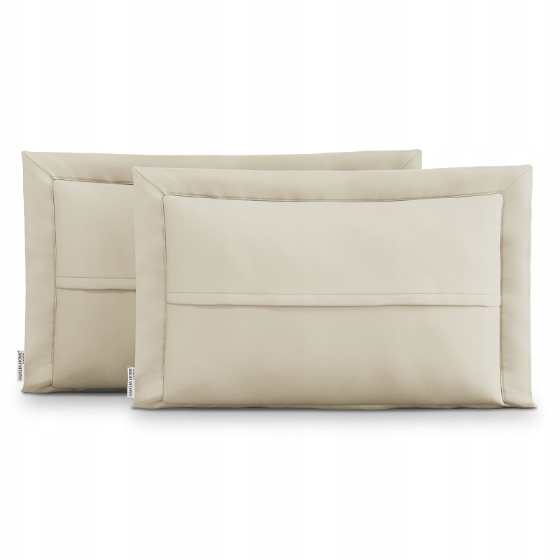 Poszewki pikowane z lamówką Beżowe wzór geometryczny 50x70cm Stan opakowania oryginalne