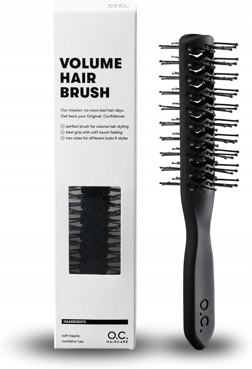 O.c. Haircare Kartáč kulatý uhlíkový Jemné štětiny Objem Vše