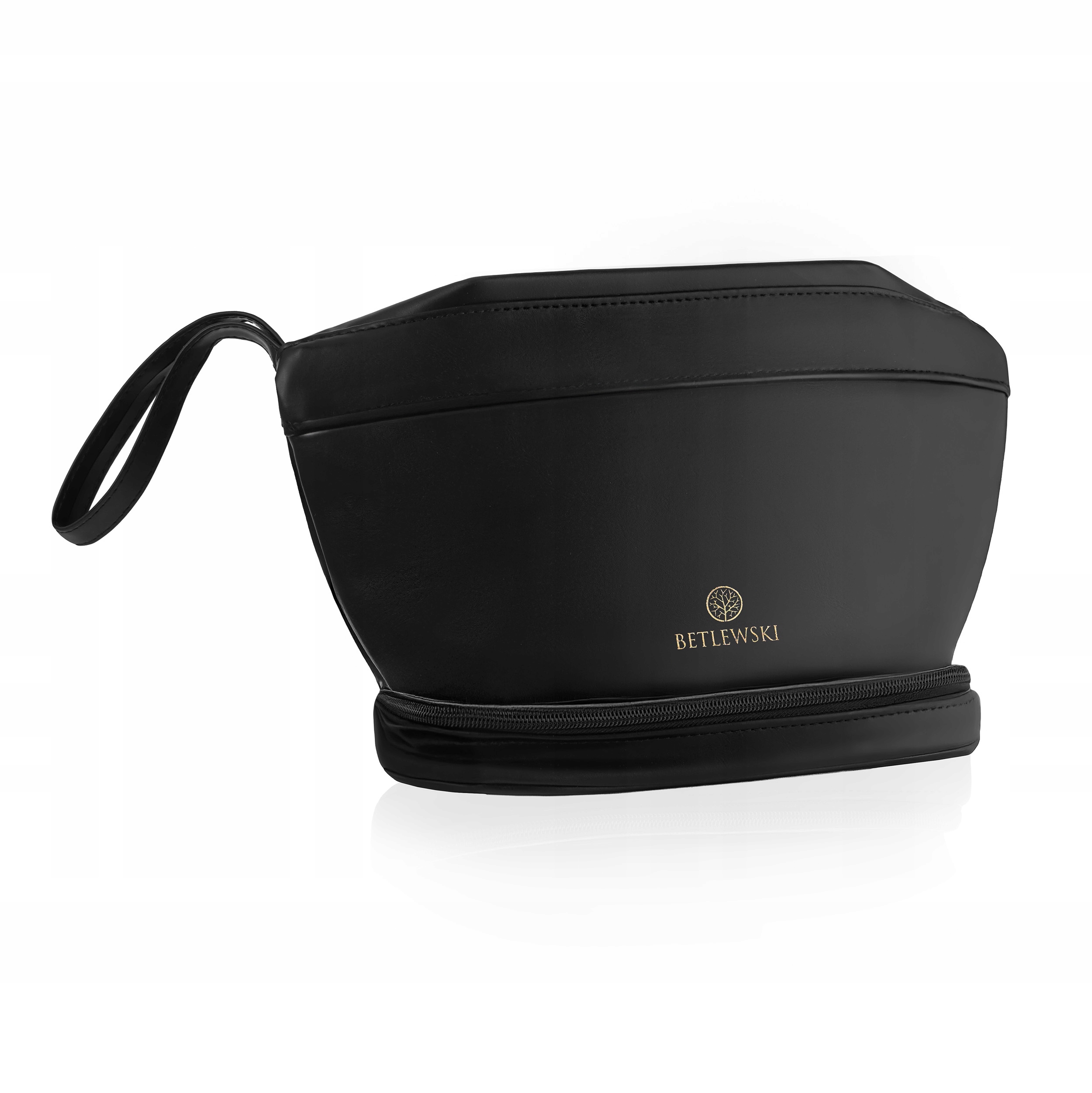 Betlewski Kosmetyczka damska dwie komory kieszeń na suwak praktyczna