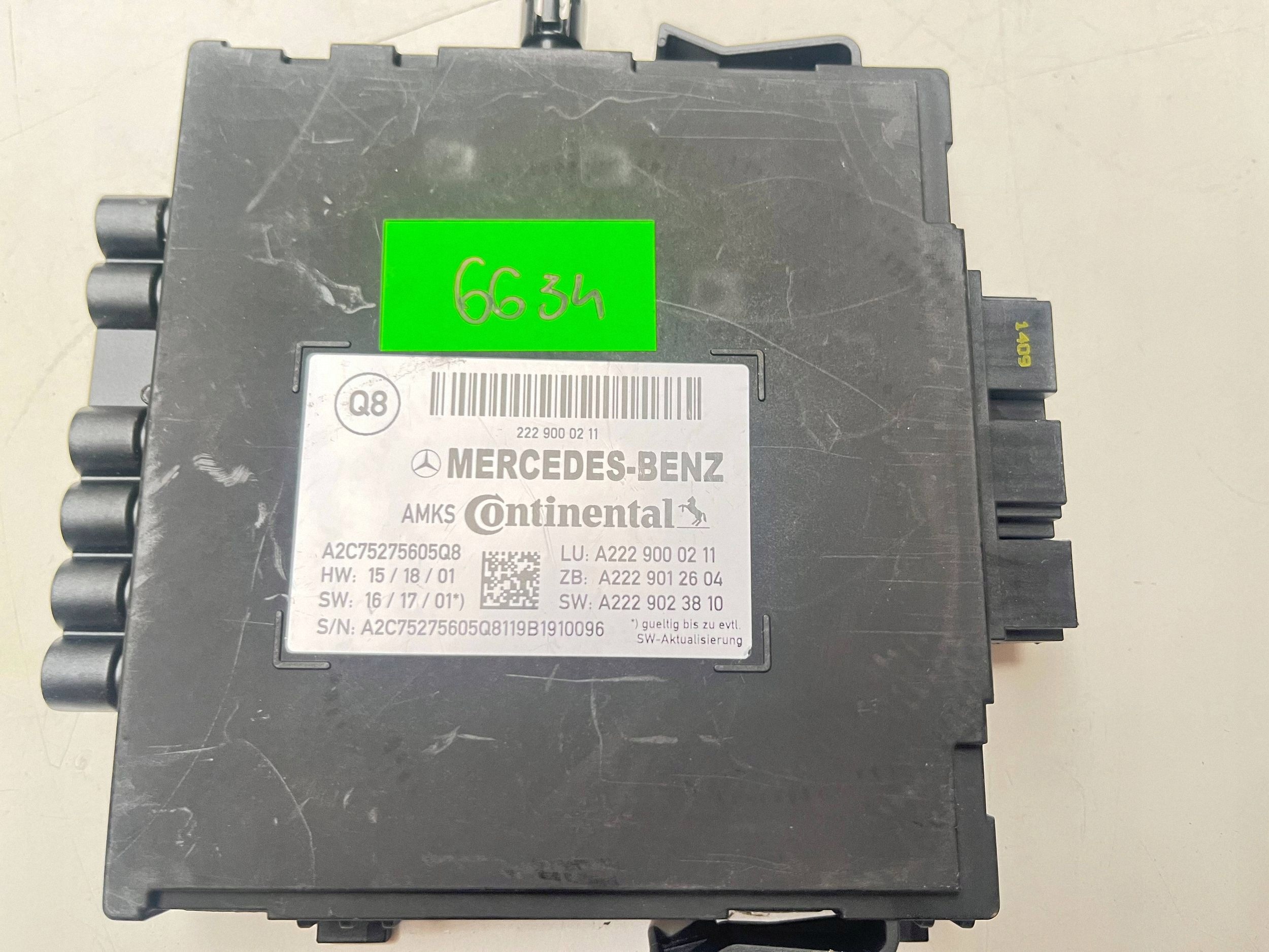 STEROWNIKI sitz MERCEDES-BENZ S W222 A2229000211 original