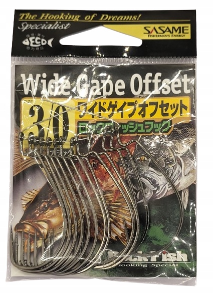 Japońskie haczyki Sasame Wide Gape Offset 3/0 13szt 10ROC30