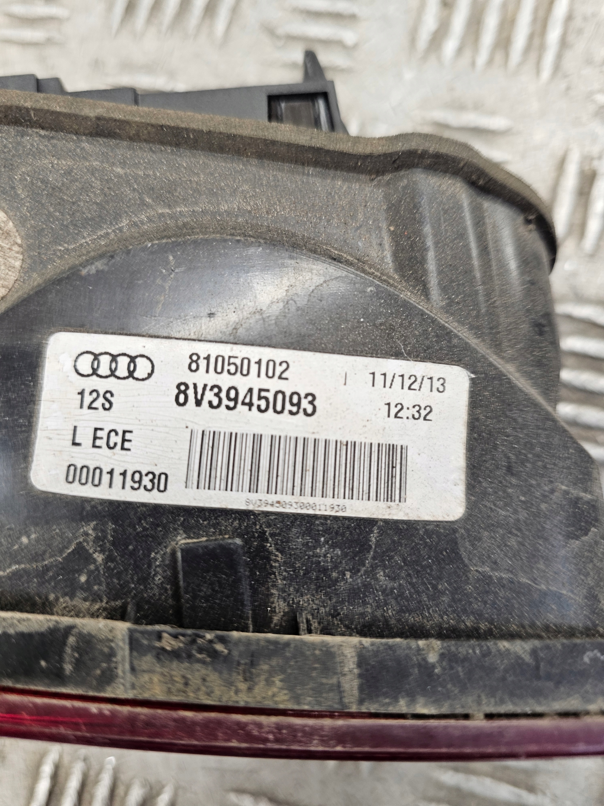 light left left rear part rear AUDI A3 8V 8V3945093 3D