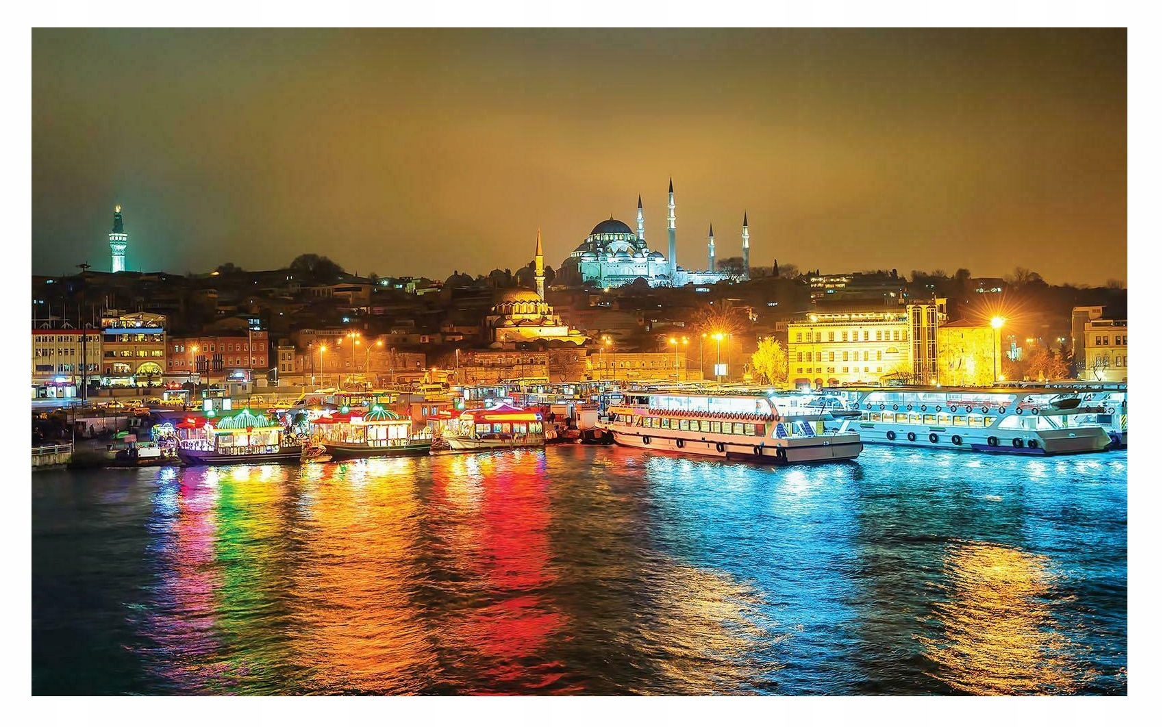 Fototapeta Město V Noci Turecko Istanbul Mešita Panorama Tapeta 368x254