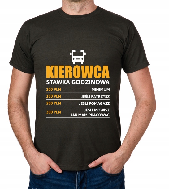 

koszulka Kierowca stawka godzinowa autobus prezent