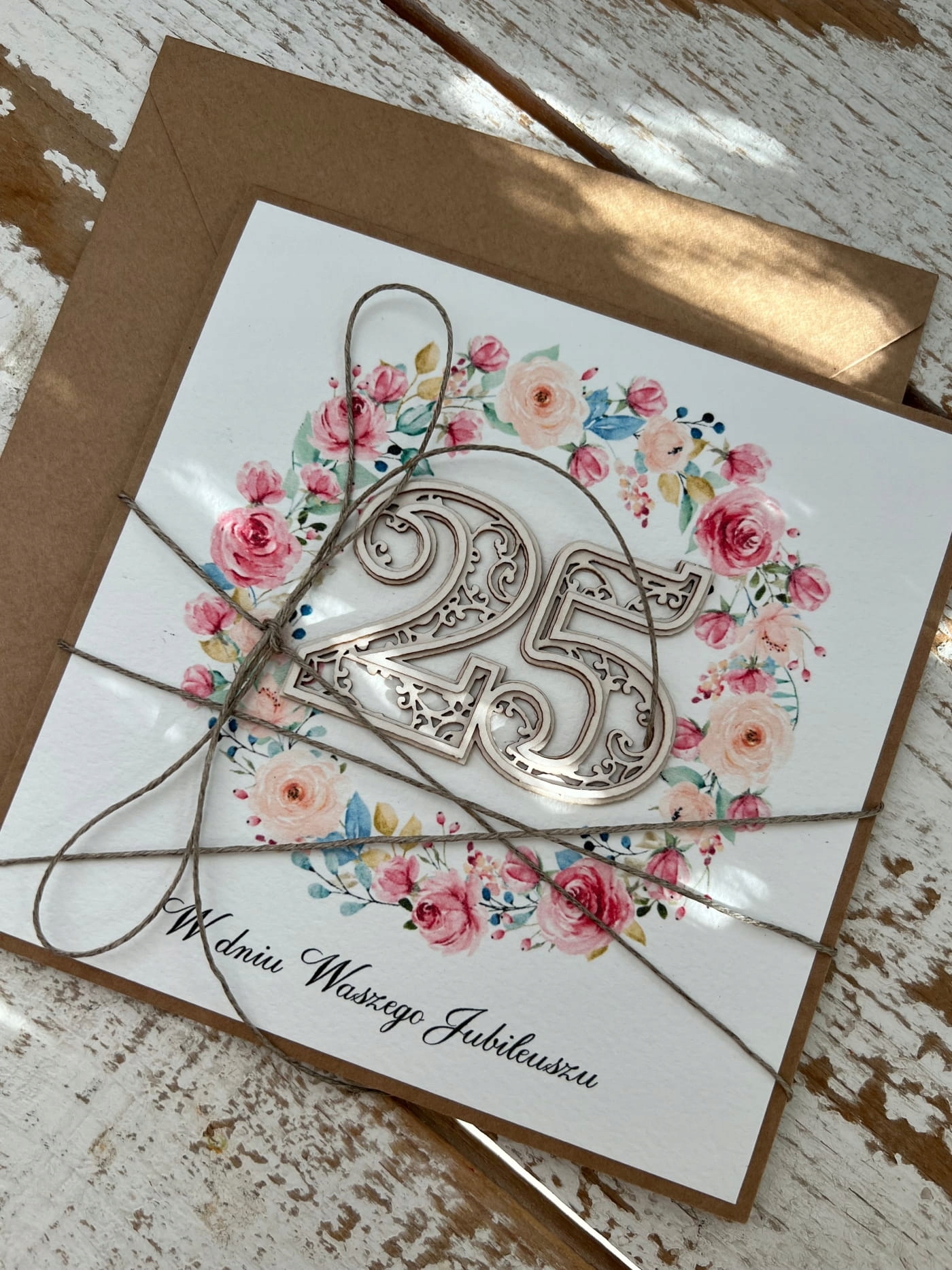 Ručně vyráběné přání k 25. výročí svatby výročí svatba