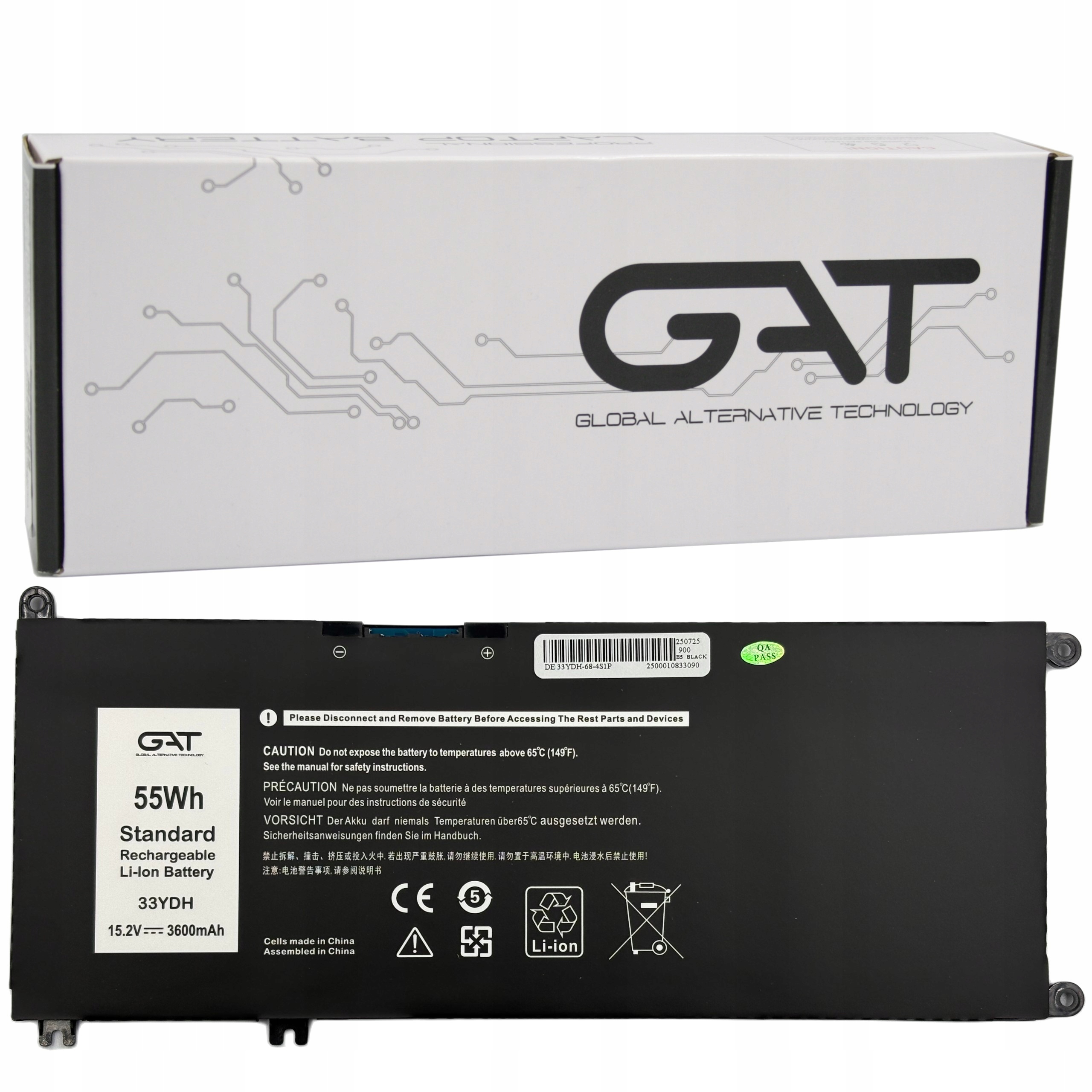 Bateria 33YDH Do Dell Inspiron 3579 3779 5587 7588 7577 7773 7778 7779 7786