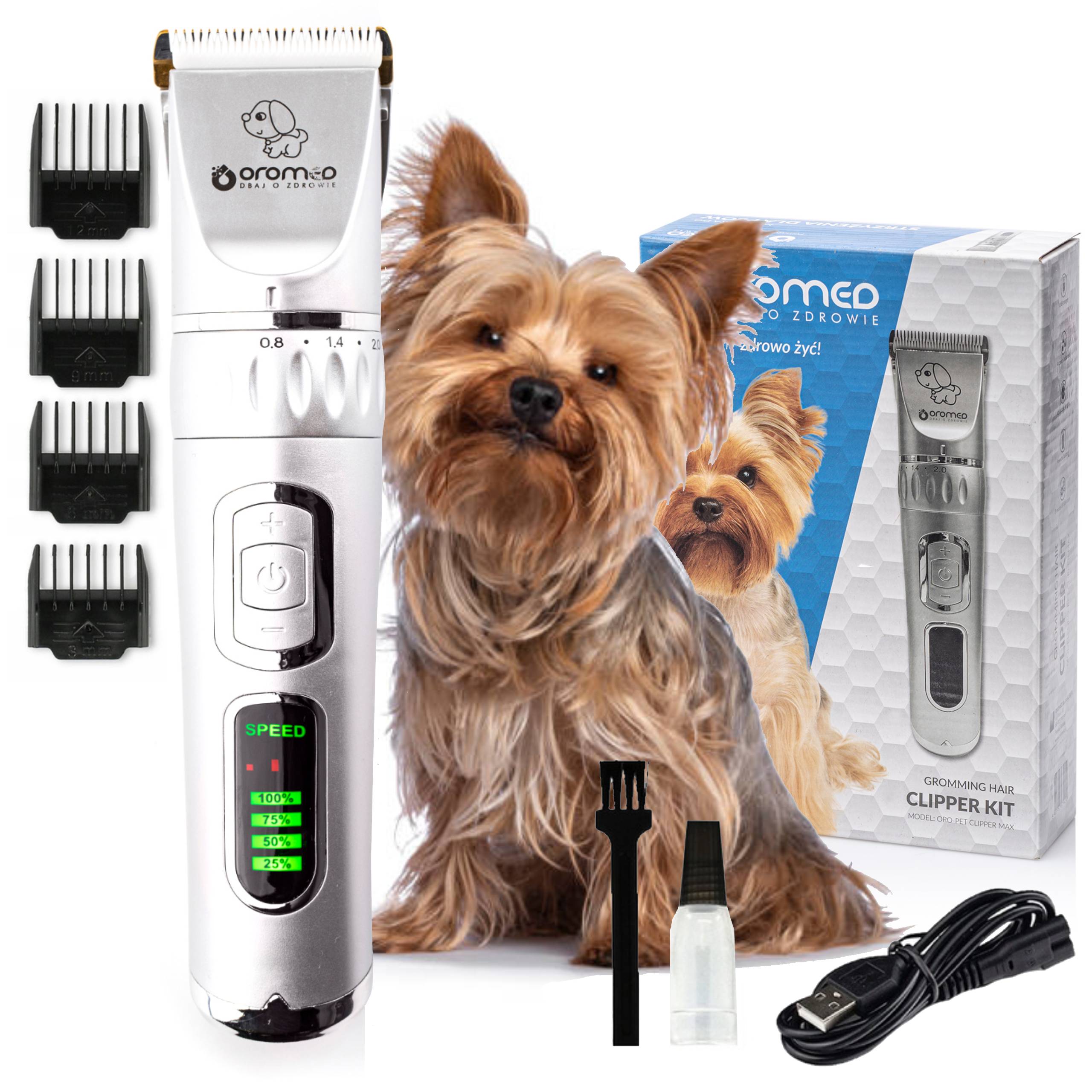 Levně Stroj na stříhání psů a koček Bezdrátový set